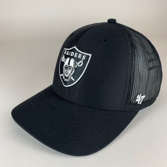 Las Vegas Raiders NFL Black 47 Brand Snapback Trucker Hat - Picture 1 of 6